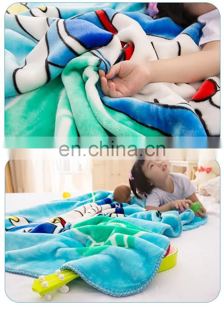100%polyester cheap korean fleece knitted custom soft printing blanket