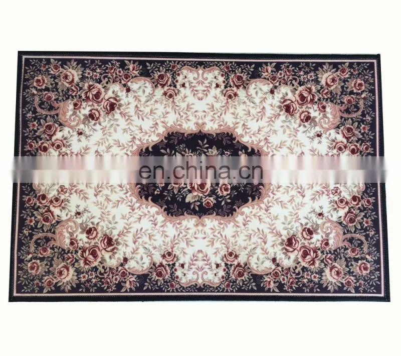 PRINTED SHORT PLUSH MAT - PERSIAN/PRAYER PATTERN DESIGN