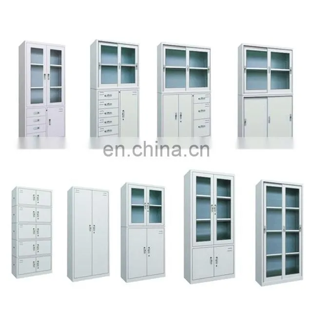 Glass window cold rolled steel school chemistry storage lab cabinet