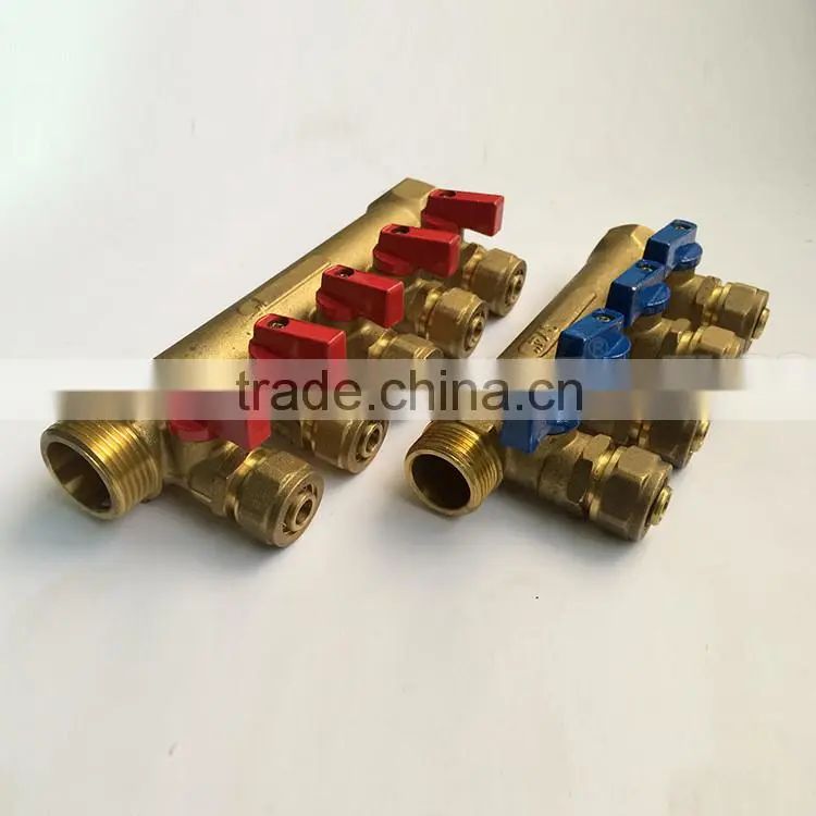 China supplier CW617N brass separator gas valve manifold with hose faucet handle adjustable