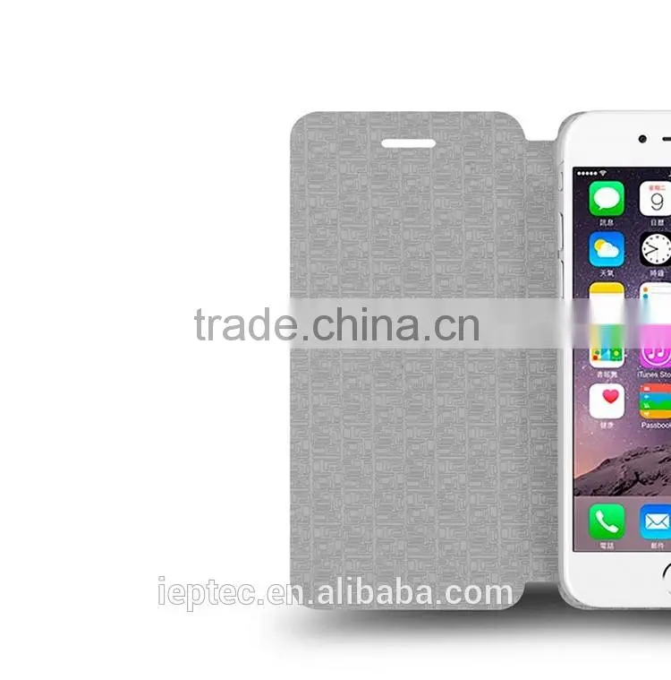 MOFi Wholesale PU Leather Smart Mobile Phone Flip Cover Cases for iPhone 6, iPhone 6A, iPhone A1586, A1589, Free Sample