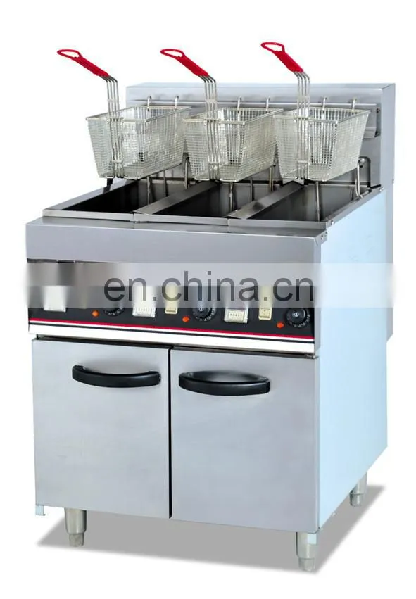 Restaurant Double Tanks 4 baskets Stainless Steel electric deep fryer with timers