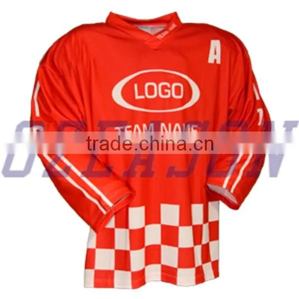 Cheap Custom Ice Hockey Jersey,Sublimated International Hockey Shirt