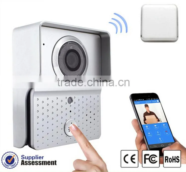 Android IOS Smartphone APP Remote Controlling Wireless WIFI Video Door Phone WIFI-602 with 315MHz Code-learning Doorbell