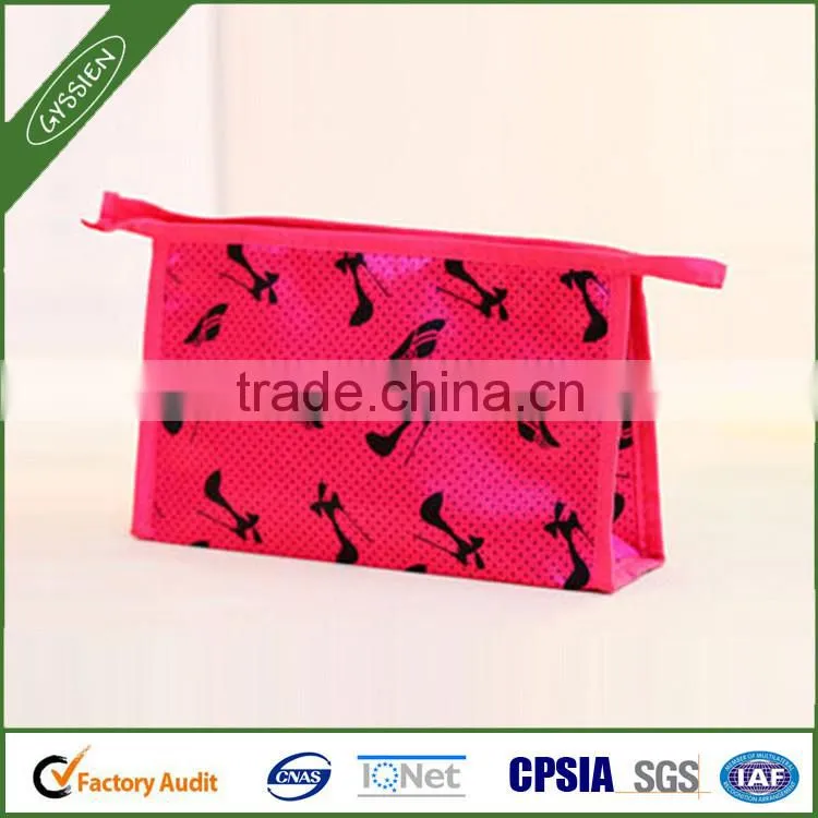 golden-brown dots small makeup bag