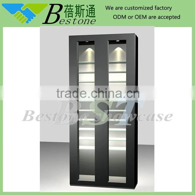 commercial displays modern glass shelves