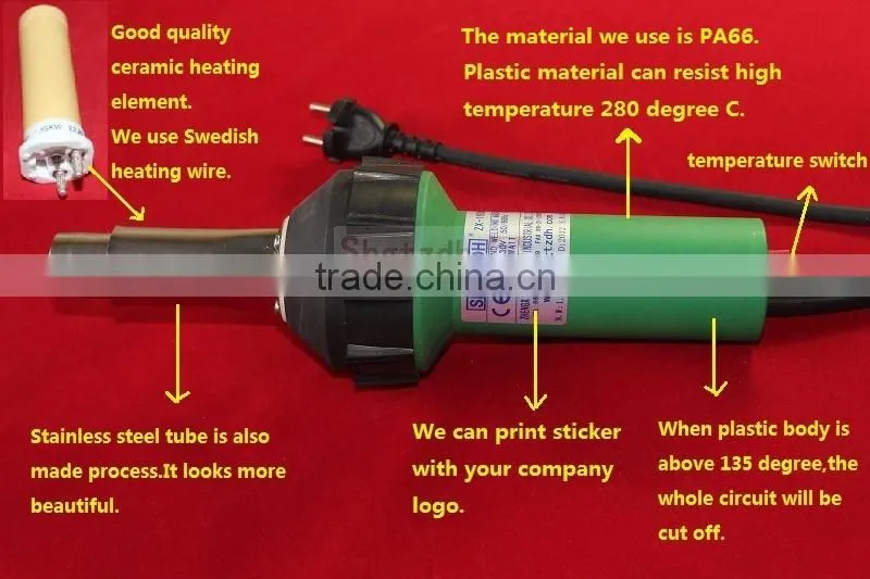 Hot promotion 230v 1600w heat gun used for PVC and other industrial usage