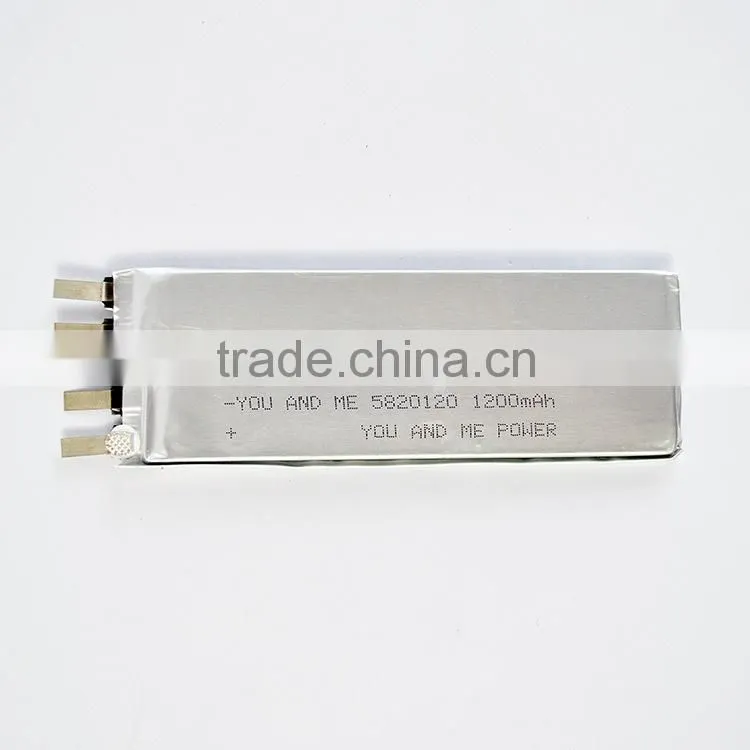 High discharge rate 5820120 1200mah 3.7v li-polymer battery for RC helicopter