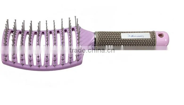 Dongguan vented plastic brush for hair rubber coating
