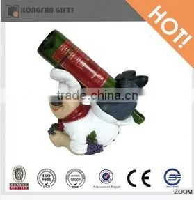 Cheap resin chef kitchenware wine bottle rack holder decoration