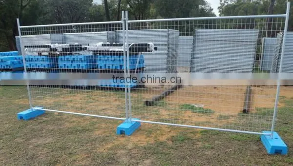 Australia type temporary mobile fence with plastic feet