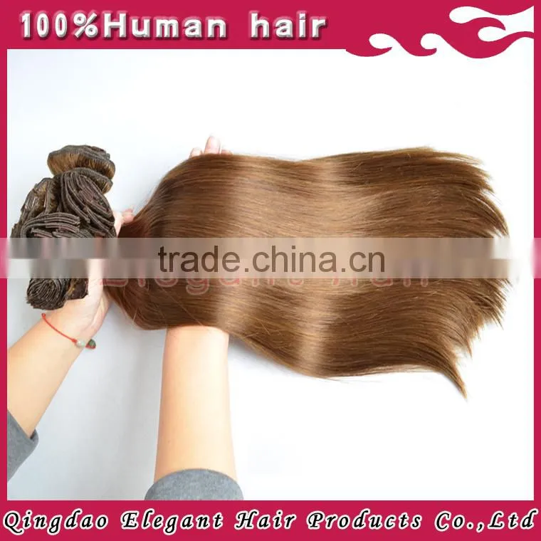 Promotion wholesale price silky straight 6A clip in human hair extensions 300g