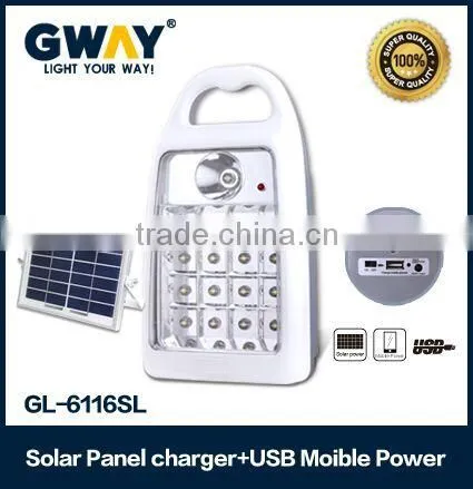 New Solar Rechargeable Portable Emergency Light With Transformer Charging,.ABS plastic housing