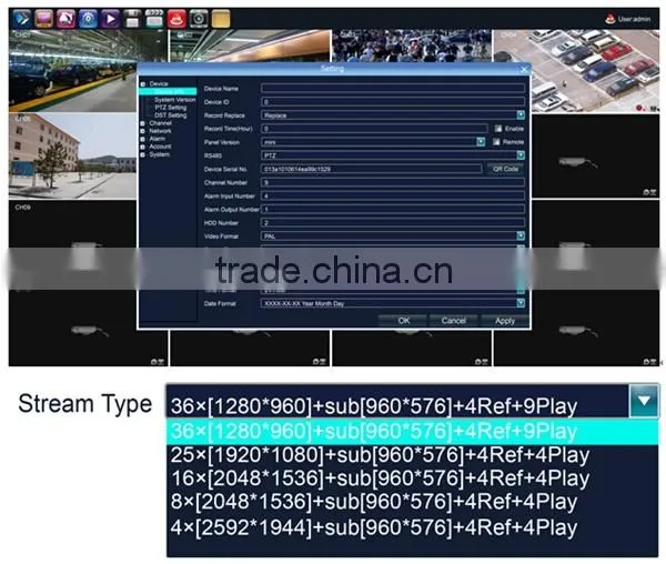 NVR 36CH 2U Support 9HDD ONVIF Protocal and Third Party IP Cameras Hikvision Dahua