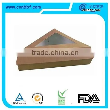 Disposable take away food box paper pie box with window