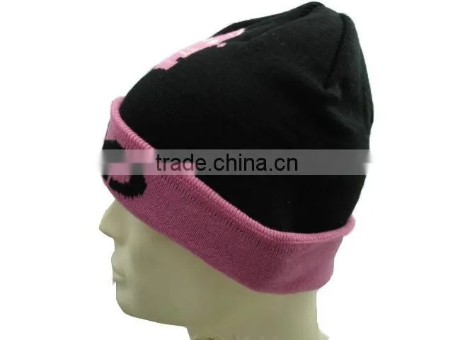 Custom jacquard knitted beanie