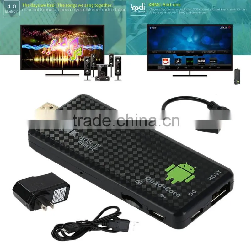 Vensmile Android tv stick MK809IV RK3128 Quad core 1GB/8GB BT4.0 WIFI 1080p H.265 KODI 16.0 RK3128 Android TV Stick