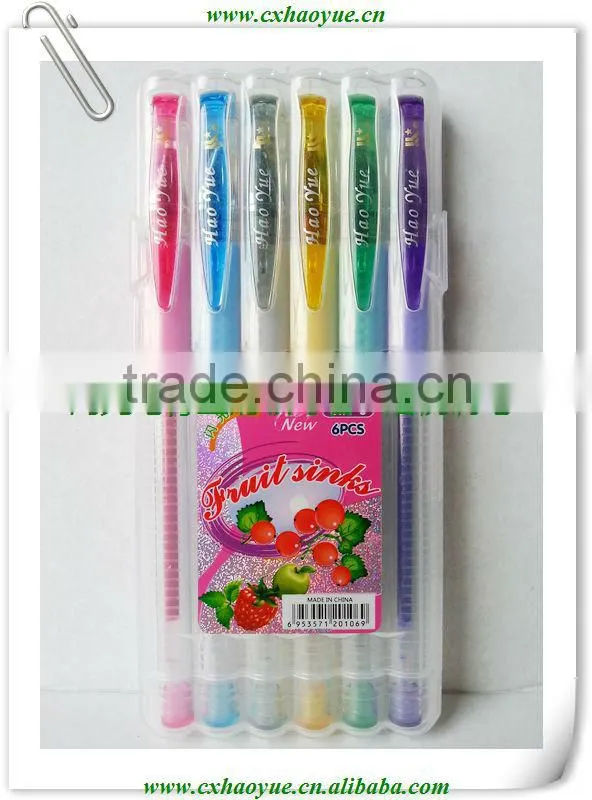 New arrival high quality 12 colors gel pen
