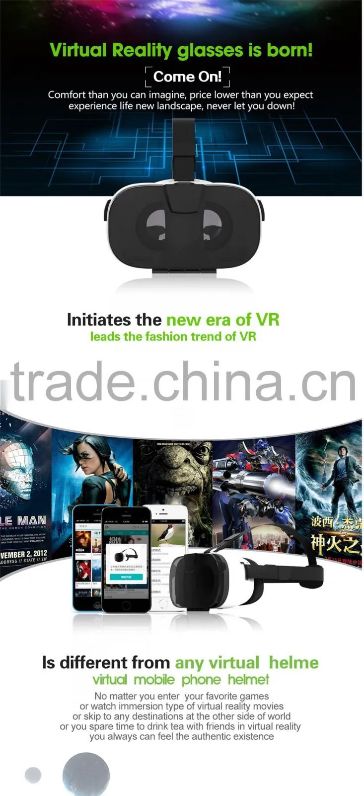 Hot selling Mobile theater video glasses VR Box