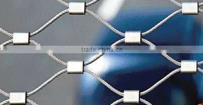 2mmx60mm X-tend flexible stainless steel wire mesh webnet railing stays with perimeter rope