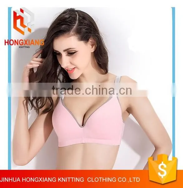 Hongxiang Incognito anti-sagging Pregnant women underwear,Stereotypes one- piece nursing bra,Front Open Bra