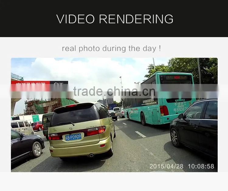 2015 new hot car dvr with speed camera GPS detector gps tracker g-sensor ADAS 1296p