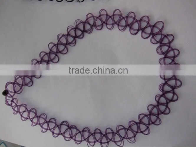 Best seller black plastic handmade simple style choker necklace