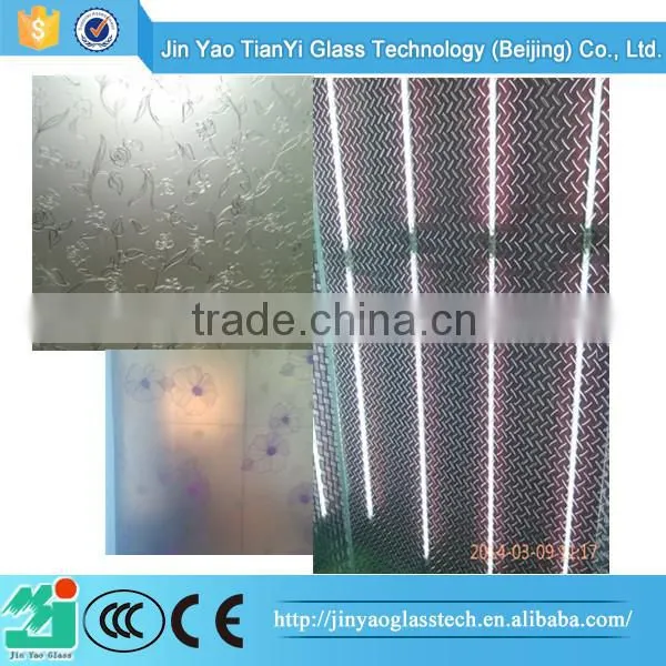 33-19mm acid etched glass for door