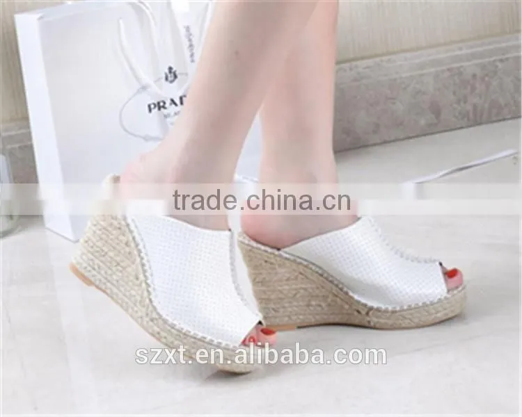 sexy summer fashion wedge high heel sandals with hole durable shoes women 2016