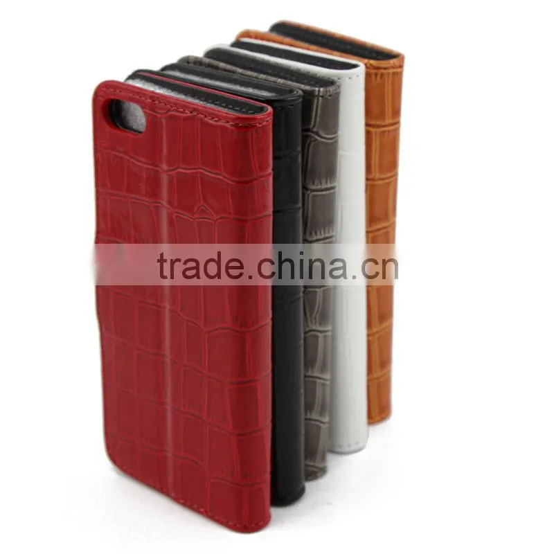 Custom phone cases for iPhone, Crocodile PU custom phone cases with stand, Colorful custom phone cases from Shenzhen factory