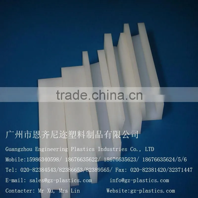 White PE-HD 1000 Guide with Anti-Corrosion Resistance
