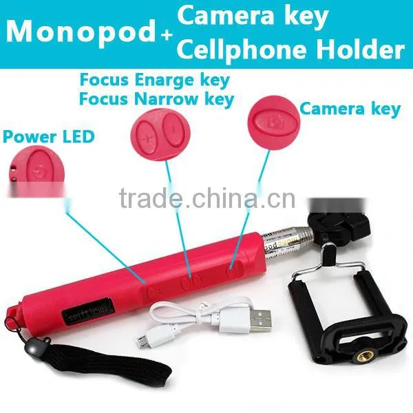 Bluetooth Shutter Button of Remote Control selfie monopod