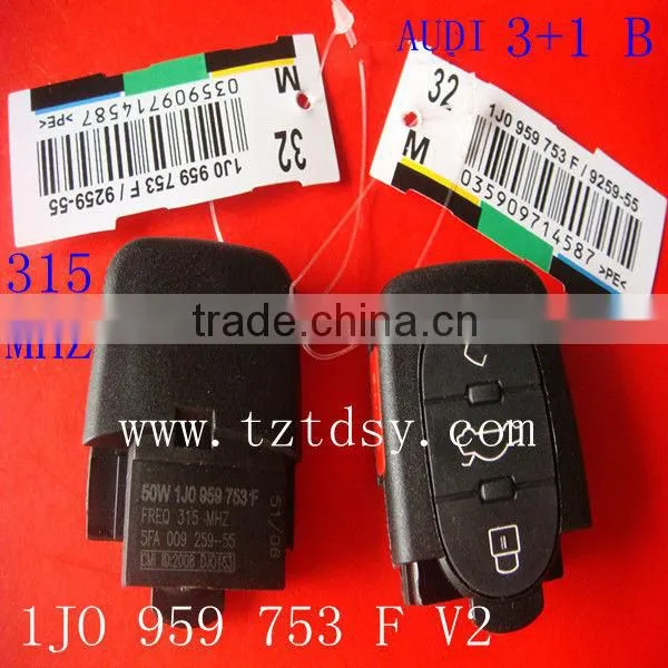 Tongda key remote 3+1Button remote key( 1JO 959 753F) V2 315MHZ for AU-di