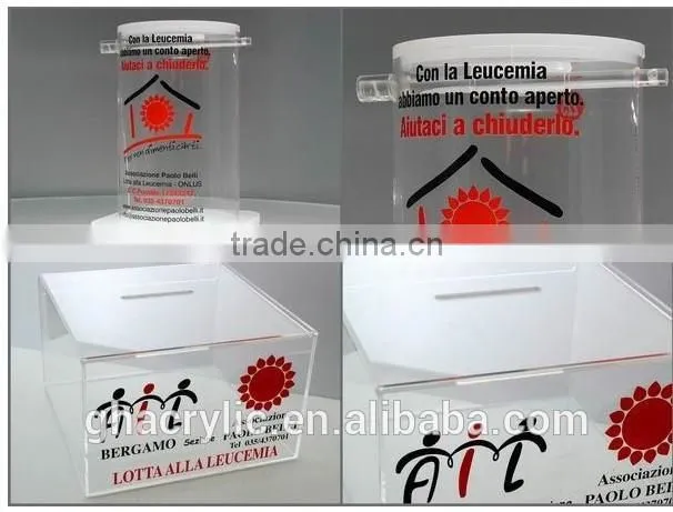 Customized clear acrylic storage containers with lid wholesale,hot sale acrylic box