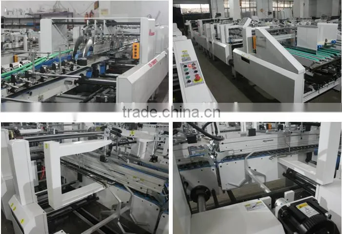 High speed automatic carton box crash-lock bottom folder gluer machine/carton box making machine prices