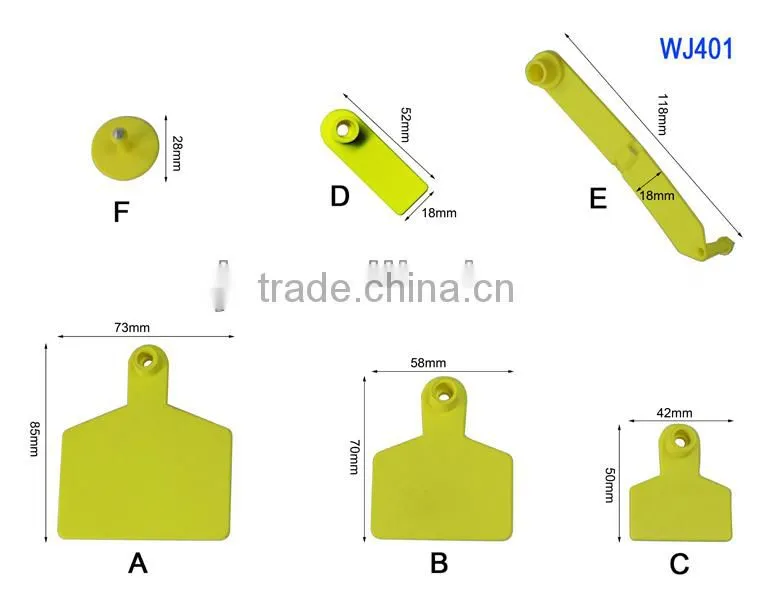 Animal vaccine ear tags Cattle durable ear tag WJ401-BF