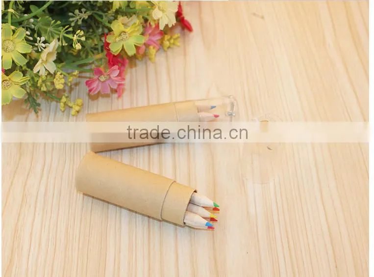 3.5'' manufacturers selling 6 colors lead into the kraft paper boxfluorescent colored penci