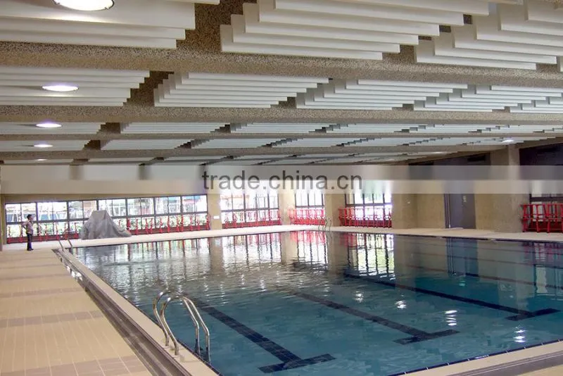 Metal baffle ceiling lightweight water resistant ceiling board
