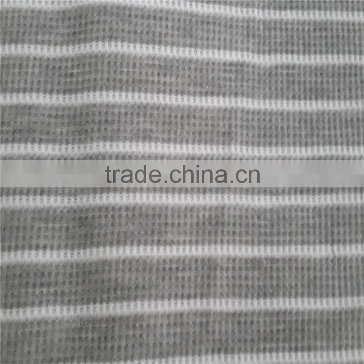 staple fibres yarn dyed fabric polyester color-stripes fabric