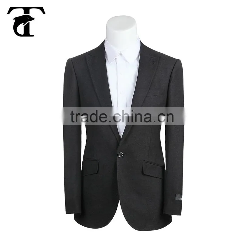 2015 new arrival mens pinstripe notch lapel fasion suits slim cut two vents suit fancy blazer for mens