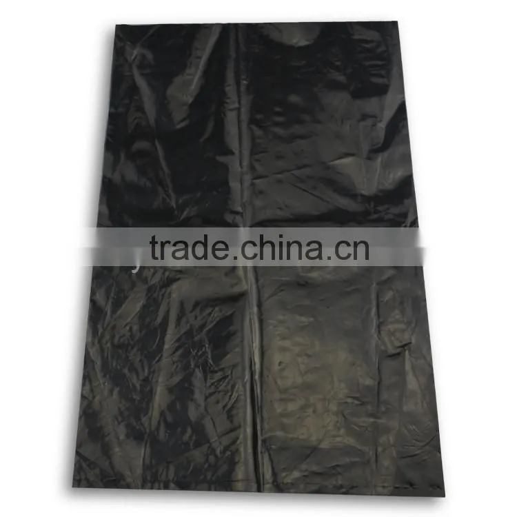 shock resistant PE black garbage packing bag , rubbish bag with custom logo