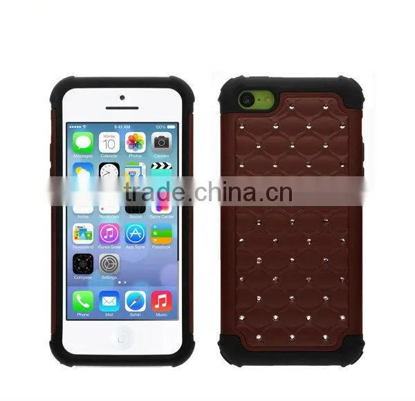 DIAMOND BLING SHOCKPROOF HARD MOBILE PHONE CASE COVER FOR IPHONE 5C