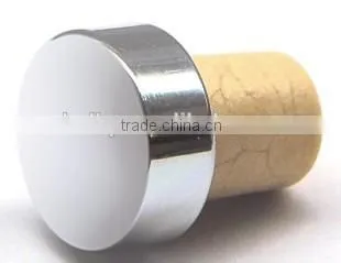 silver elegent wooden cork for bottle