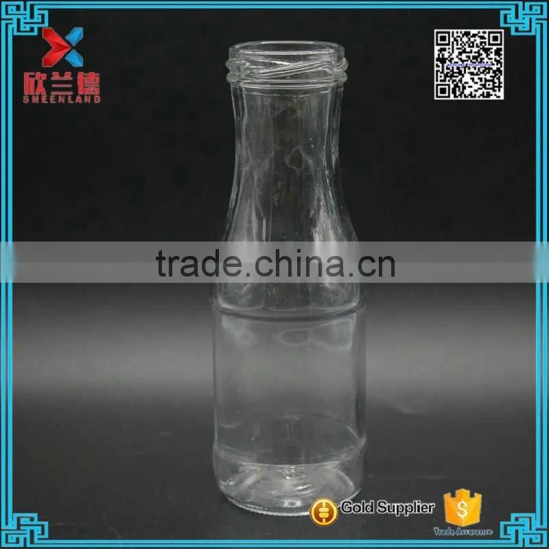 200ml Empty Glass Bottle Milk Bottle With Screw Lid Yogurt Bottles
