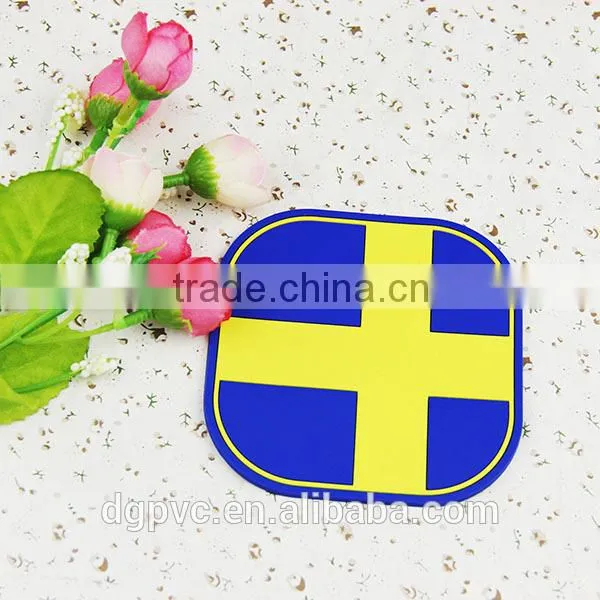 Factory Custom 2015 Hot Sell Soft PVC Beer Cup Mat