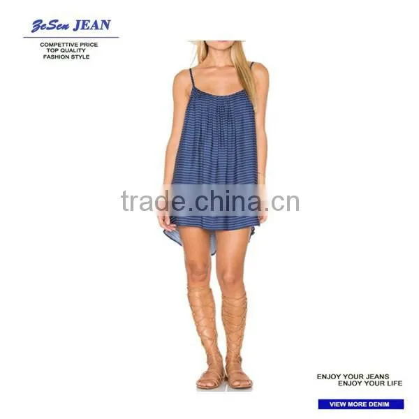 2016 Summer Comfortable Stripe Beach Party Wear Dresses