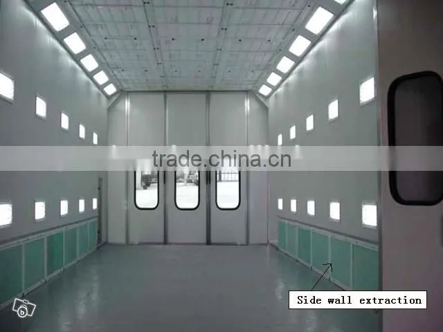 Semi-down draft spray booth, Side down draft spray booth