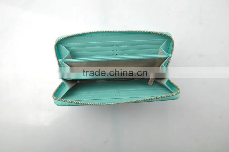 Italian leather RFID Blocking wallet classical leather card holder wallet green