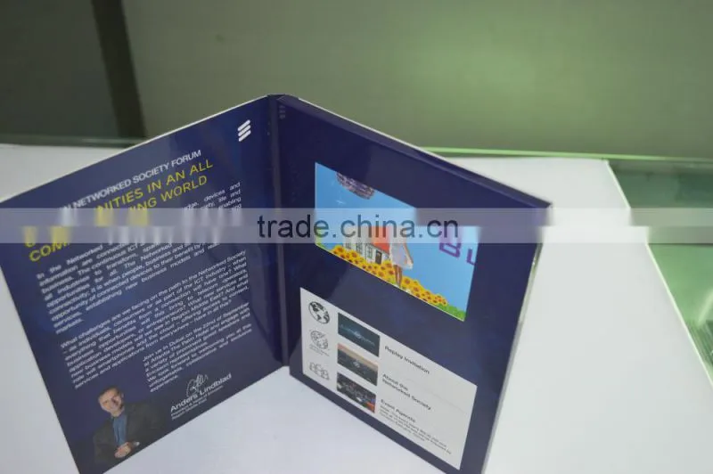2015 Hot sale video brochure / video book / video card for promotion