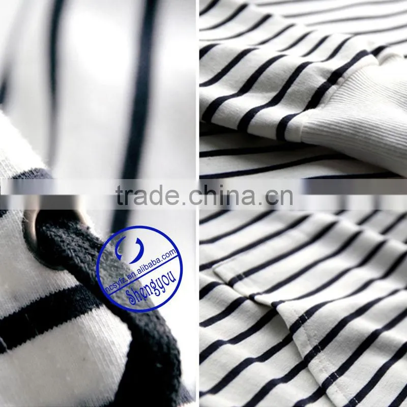 Custom striped pullover sweatshirts hoodies women